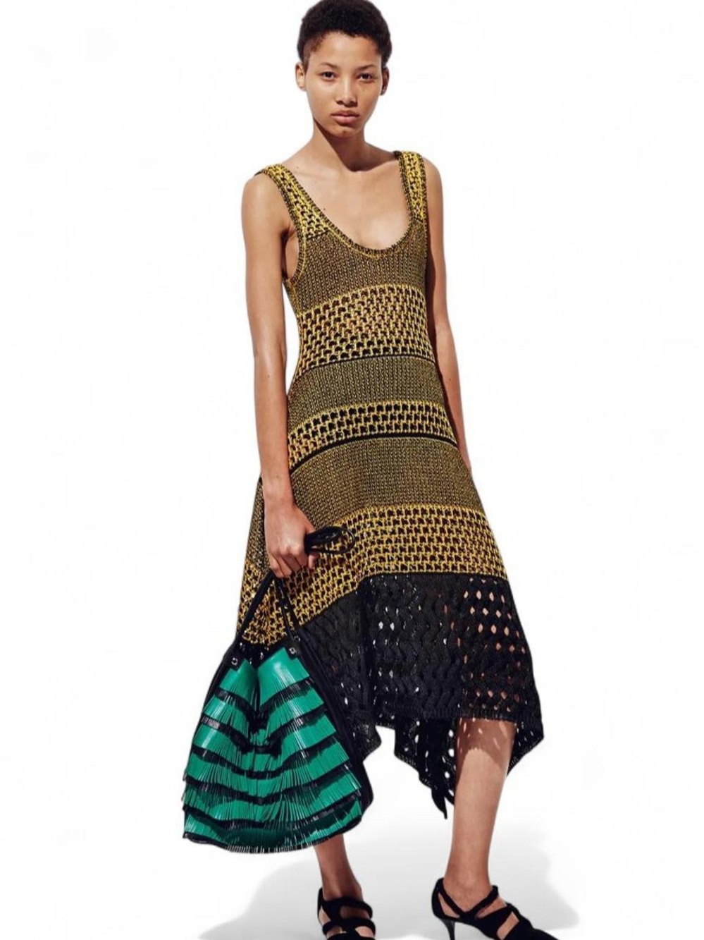 Proenza Schouler Runaway Resort 2016 Crochet Knit Handkerchief Dress XS